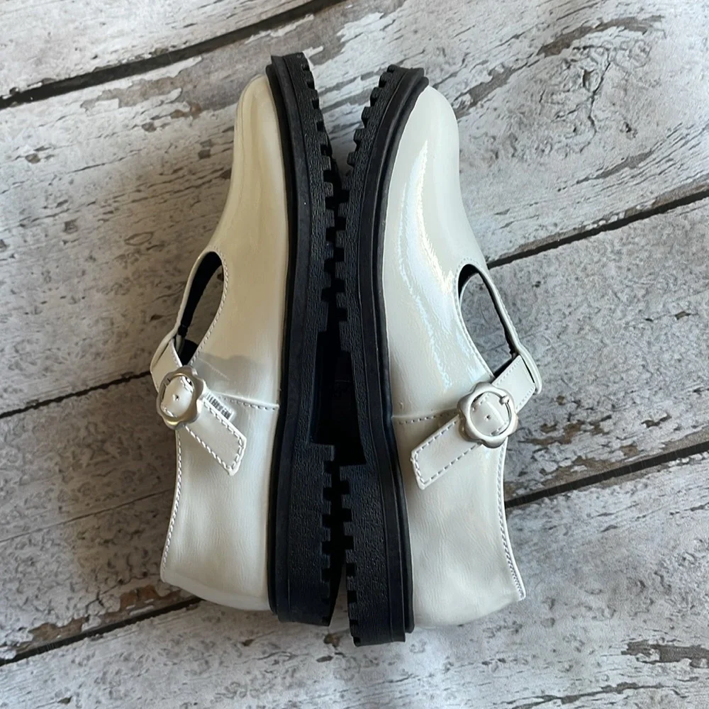 Shiny Faux-Leather Mary-Jane Shoes for Girls - Size 3Y